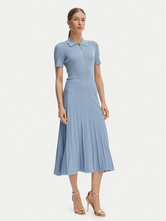 MICHAEL Michael Kors Sukienka dzianinowa MT5834F33D Błękitny Regular Fit