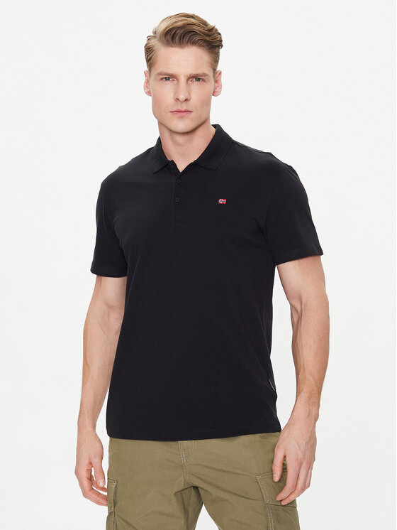 Napapijri Polo Ealis NP0A4H8B Czarny Regular Fit