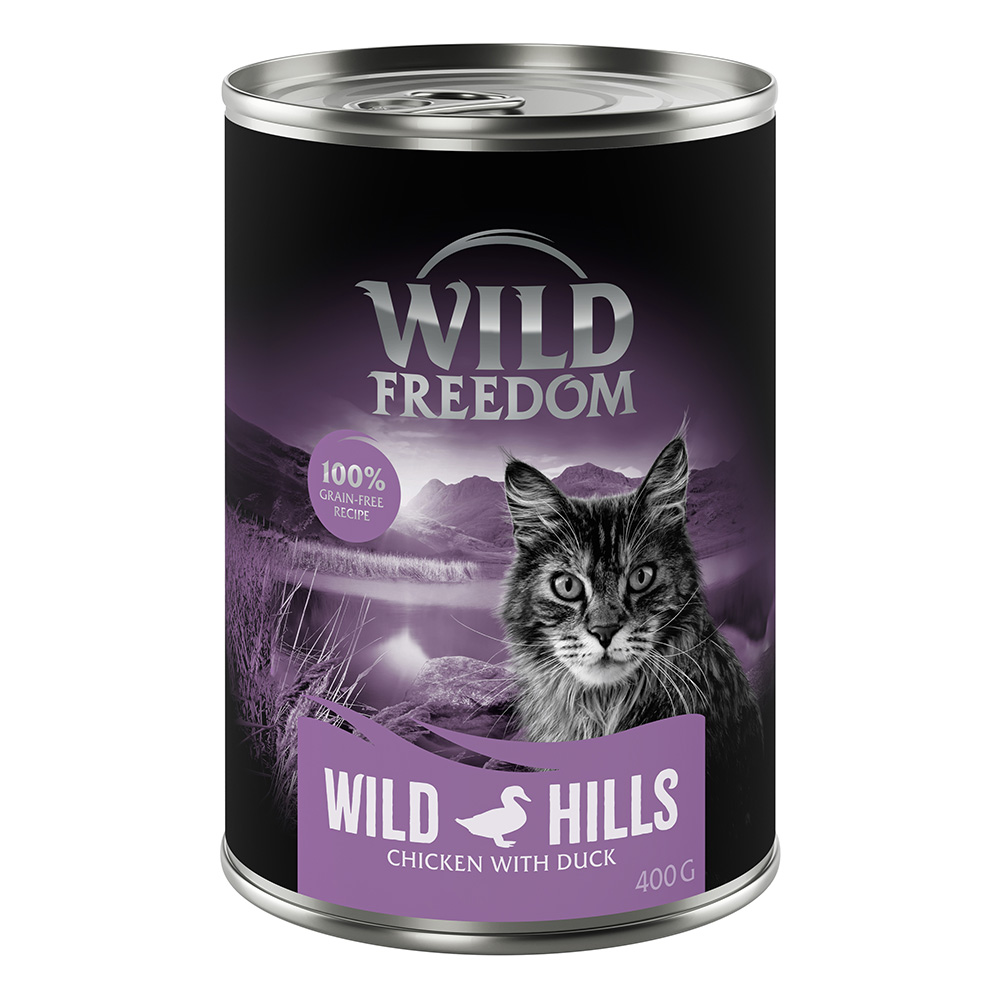 Megapakiet Wild Freedom Adult, 24 x 400 g - Wild Hills – Kaczka i kurczak