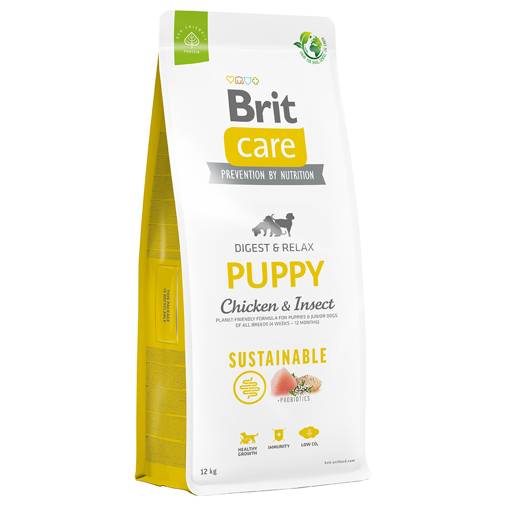 Brit Care Dog Sustainable Puppy, kurczak i insekty - 2 x 12 kg