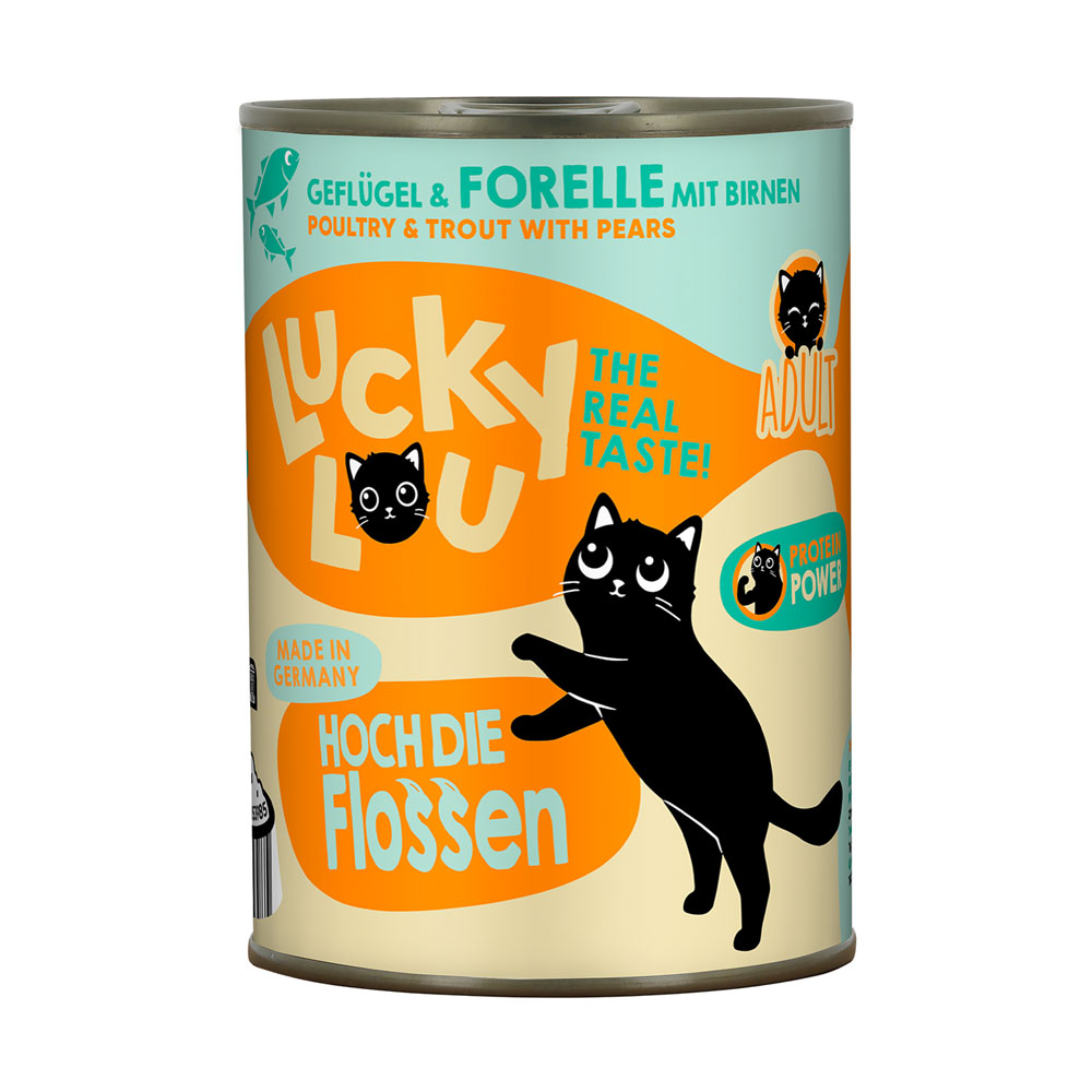 Korzystny pakiet Lucky Lou Adult, 24 x 400 g - Drób i pstrąg