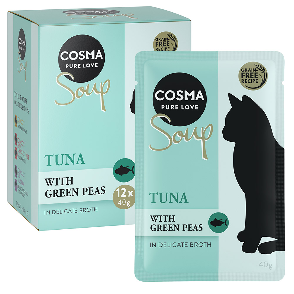 Megapakiet Cosma Soup, 48 x 40 g  - Tuńczyk z zielonym groszkiem
