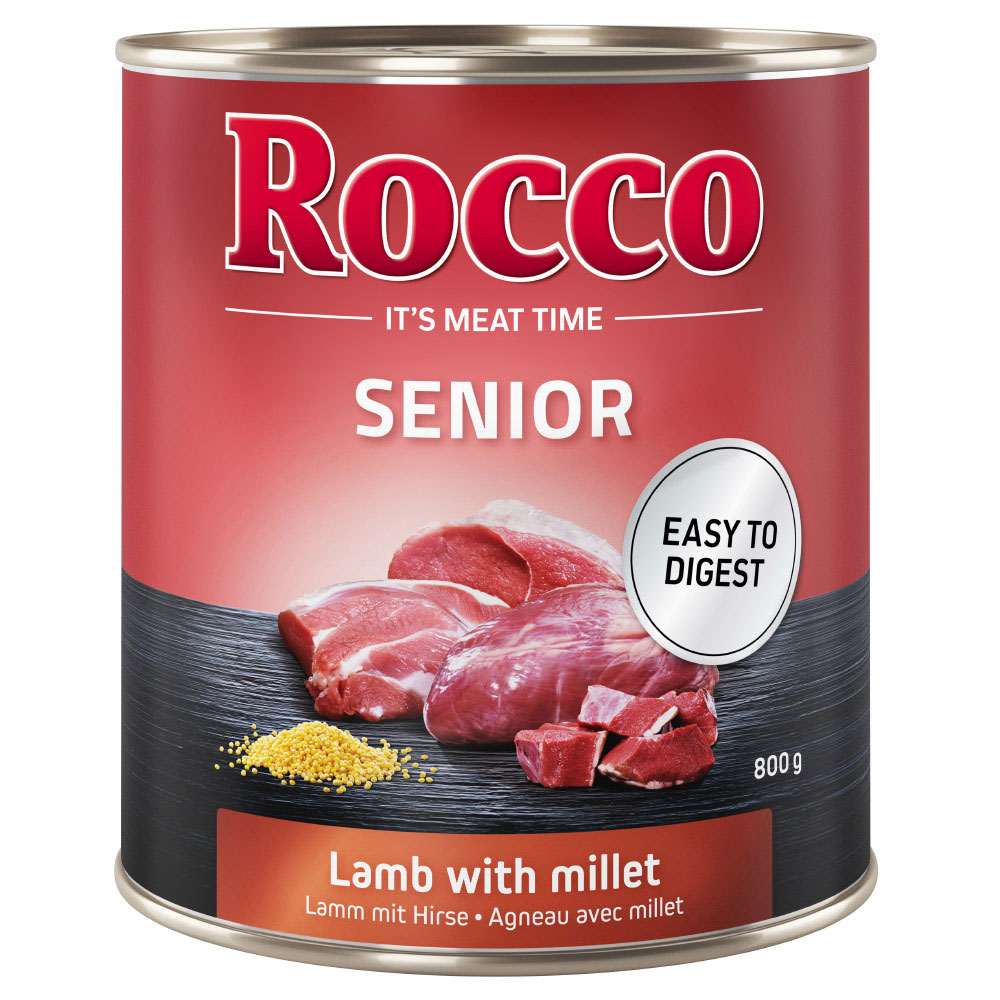 Megapakiet Rocco Senior, 24 x 800 g - Pakiet mieszany: Drób i Jagnięcina