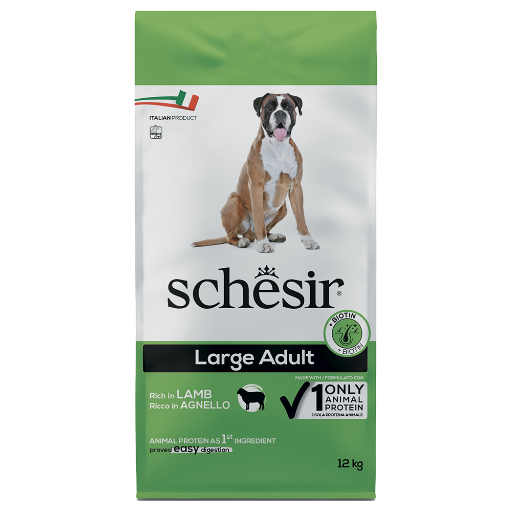 Schesir Dog Large Adult, jagnięcina - 2 x 12 kg