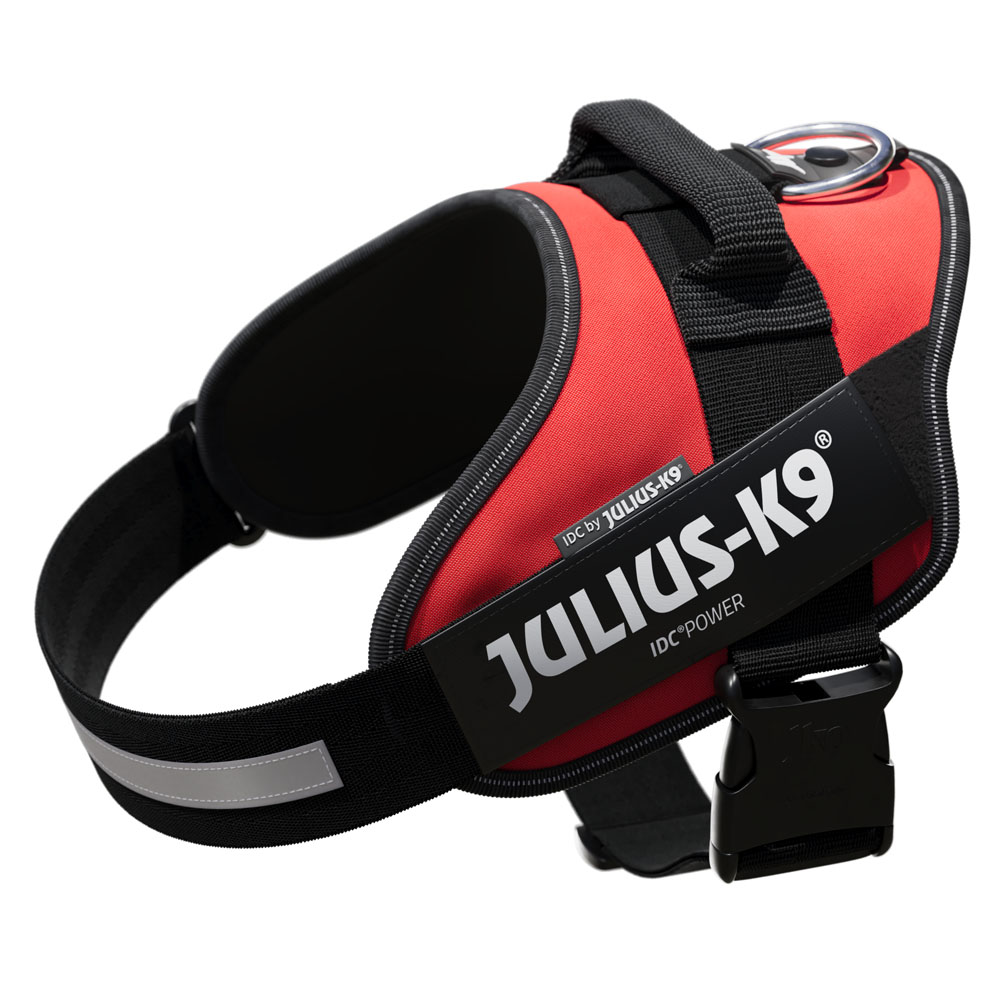 JULIUS-K9 IDC® Power szelki dla psa, czerwone - Rozm. L: obwód klatki piersiowej 63 - 85 cm