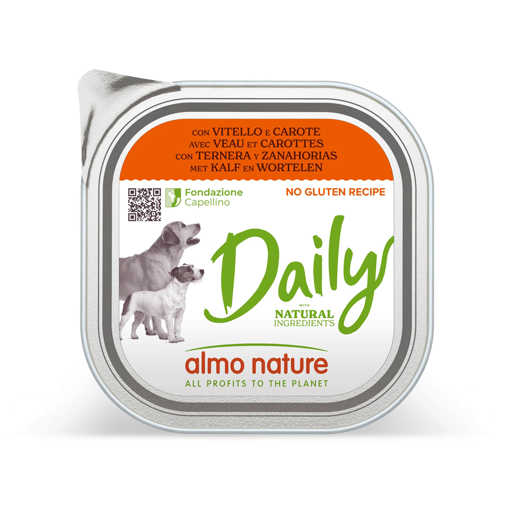 Almo Nature, pakiet mieszany Daily 18 x 300 g - Z cielęciną i marchewką