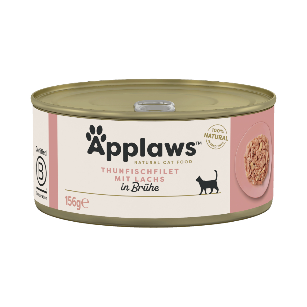 Megapakiet Applaws w bulionie, 24 x 156 g - Filet z tuńczyka i łosoś