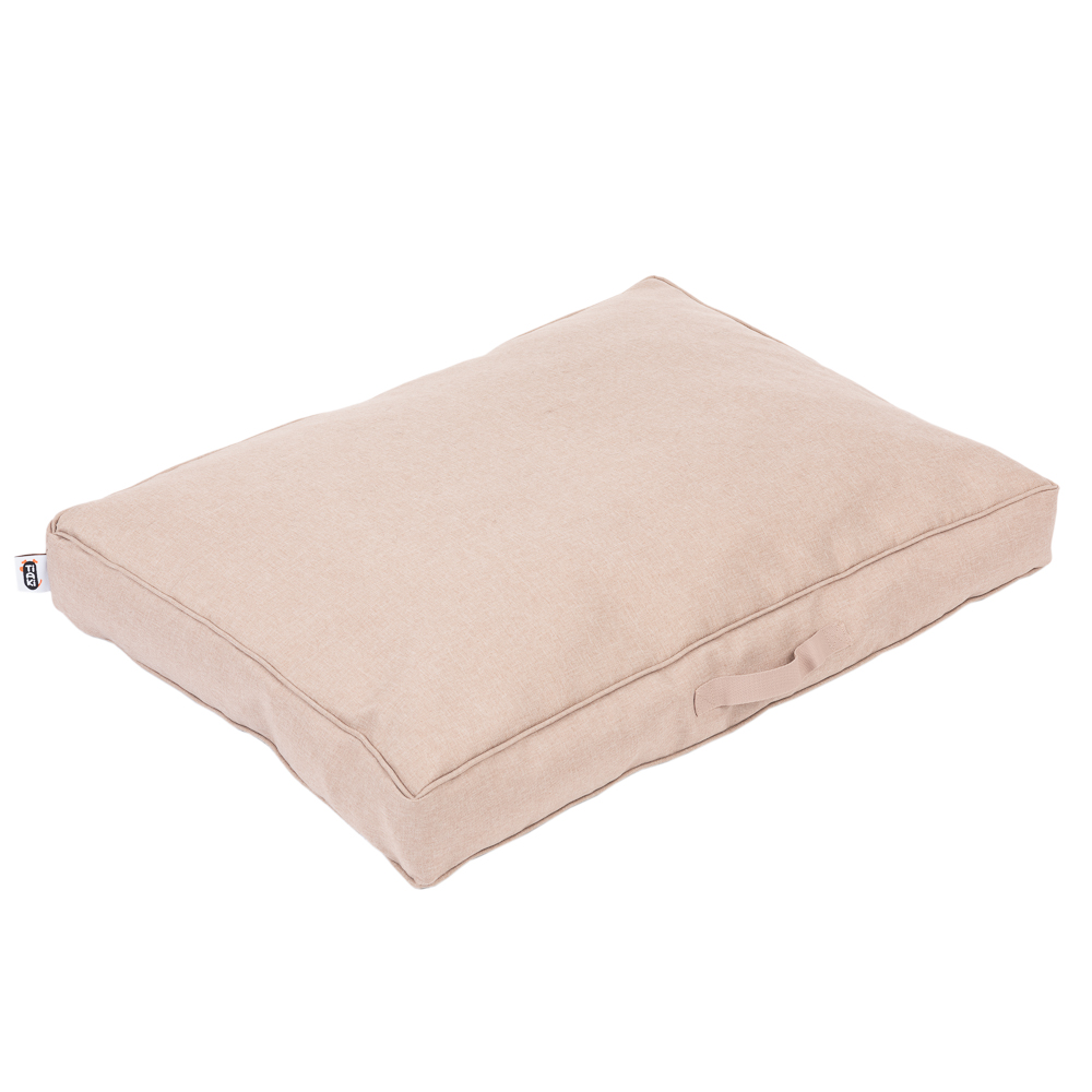 TIAKI, materac dla psa z pianką Memory Foam, beżowy - Dł. x szer. x wys.: 80 x 60 x 17 cm