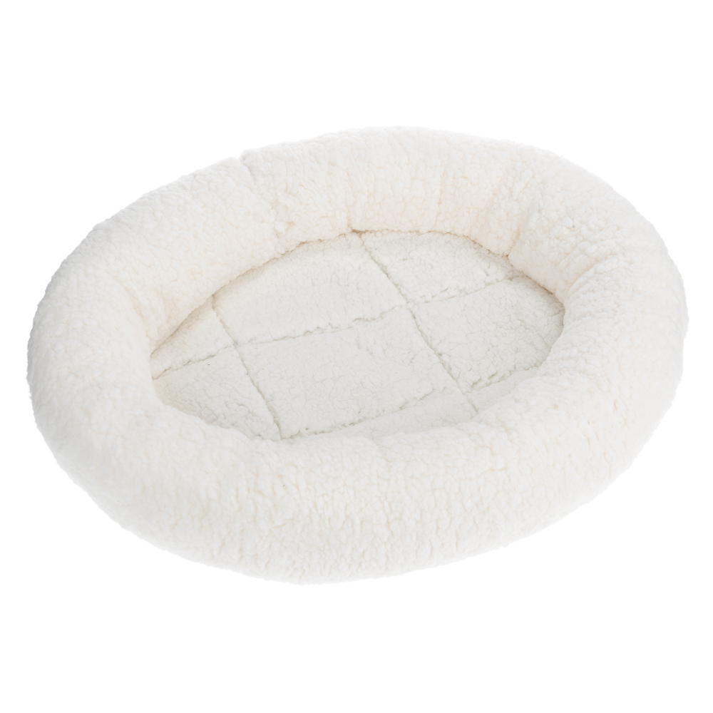 Legowisko Fluffy 2in1 - Białe (dł. x szer. x wys.): 50 x 42 x 7,5 cm miniaturka