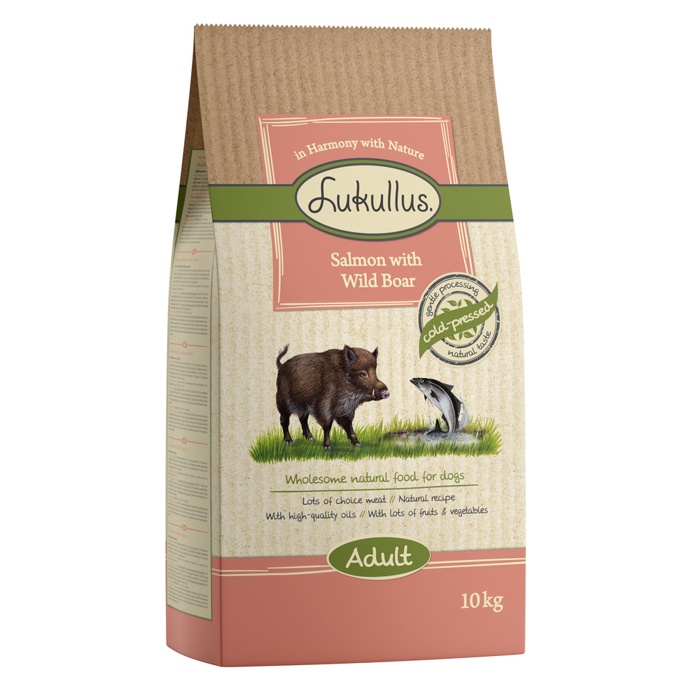 Lukullus Adult, łosoś z dzikiem  - 2 x 10 kg