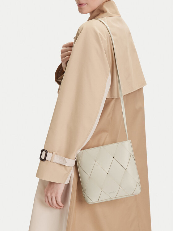 Calvin Klein Torebka Ck Woven Square Crossbody K60K612991 Biały