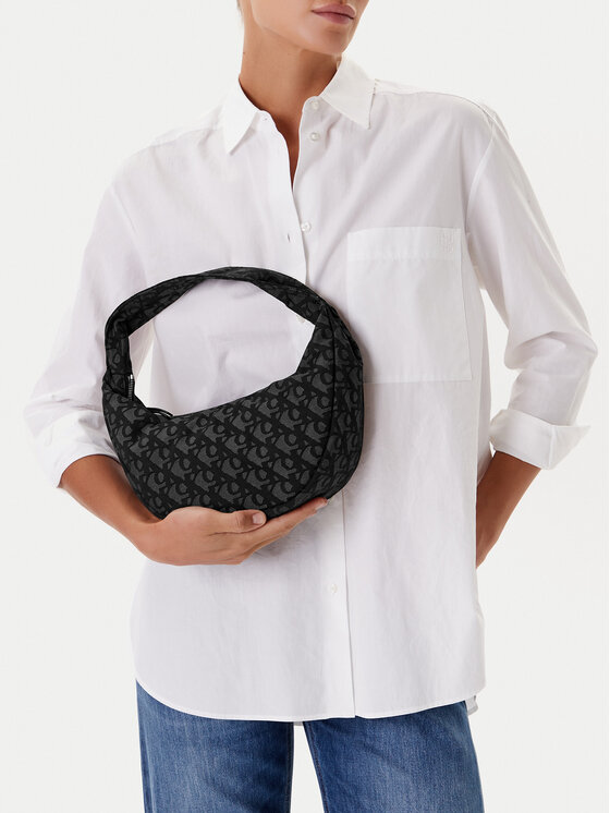 Calvin Klein Torebka Ckj Monogram Pinched Medium Shou LV04F3206G Czarny