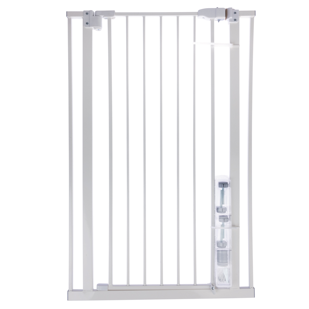 TIAKI wysoka metalowa bramka dla psów - Wys. 104 cm, szer. 74-79 cm