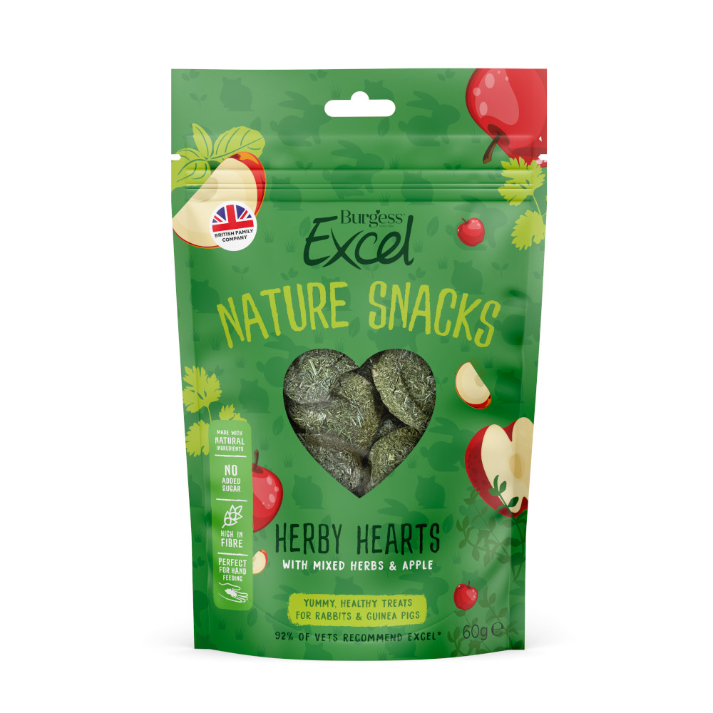 Burgess Excel Nature Snacks Herby Hearts - 60 g miniaturka