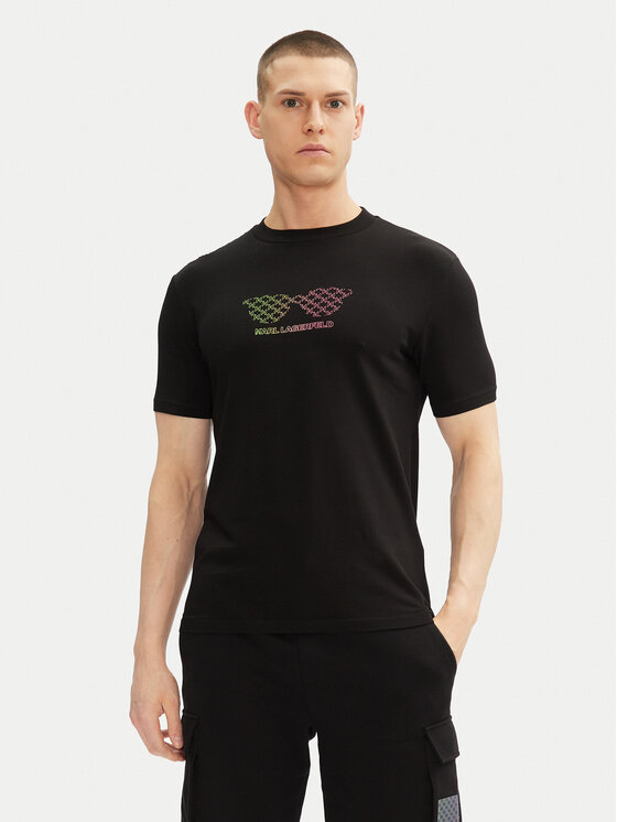 KARL LAGERFELD T-Shirt 755402 552235 Czarny Regular Fit