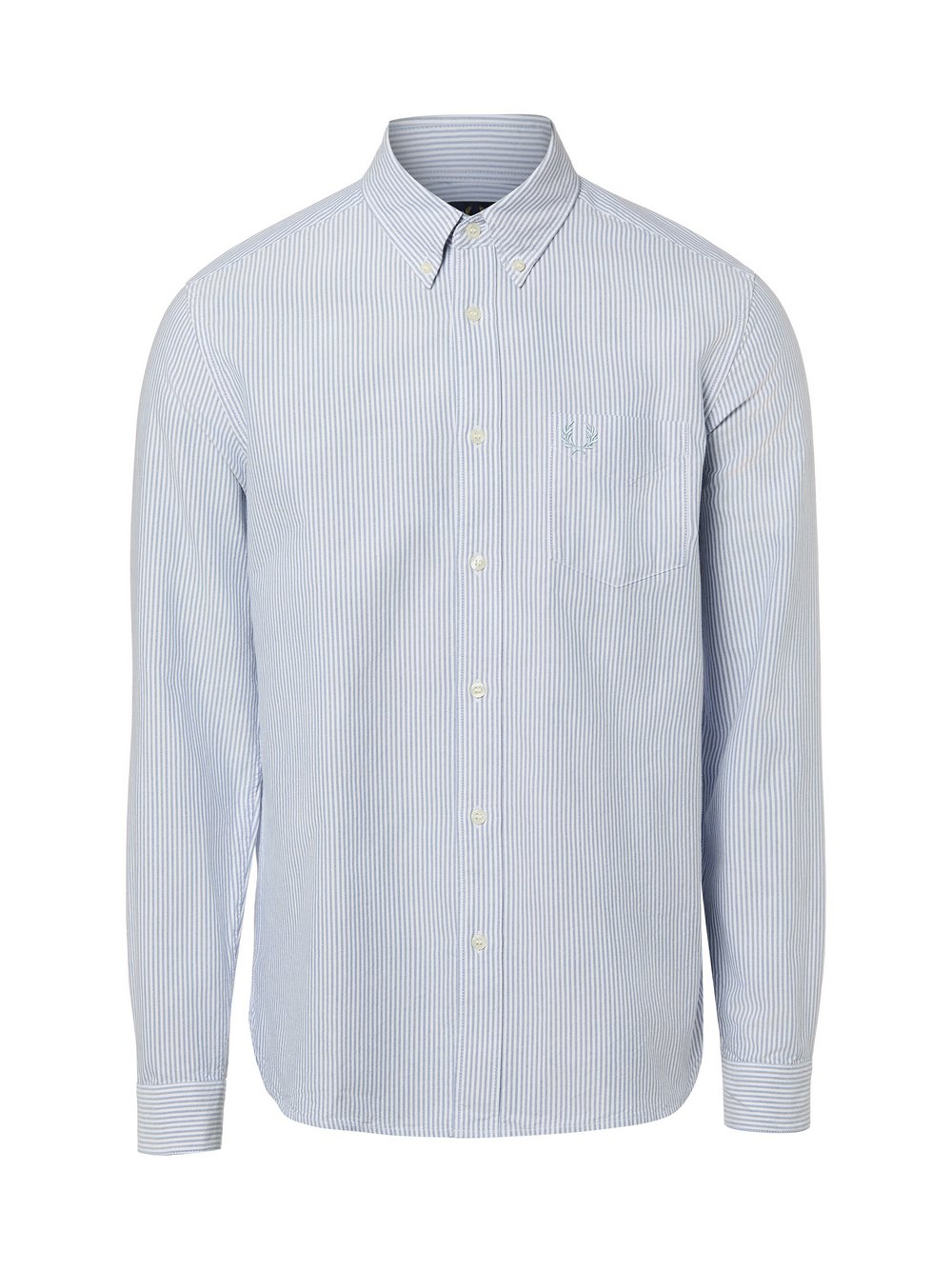 Fred Perry Męska koszula casual Mężczyźni Regular Fit Bawełna niebieski, XXL