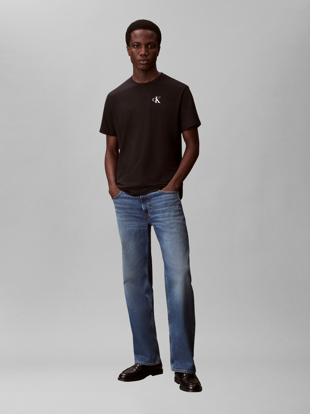 Calvin Klein Jeans Koszulka męska Mężczyźni Bawełna czarny, L
