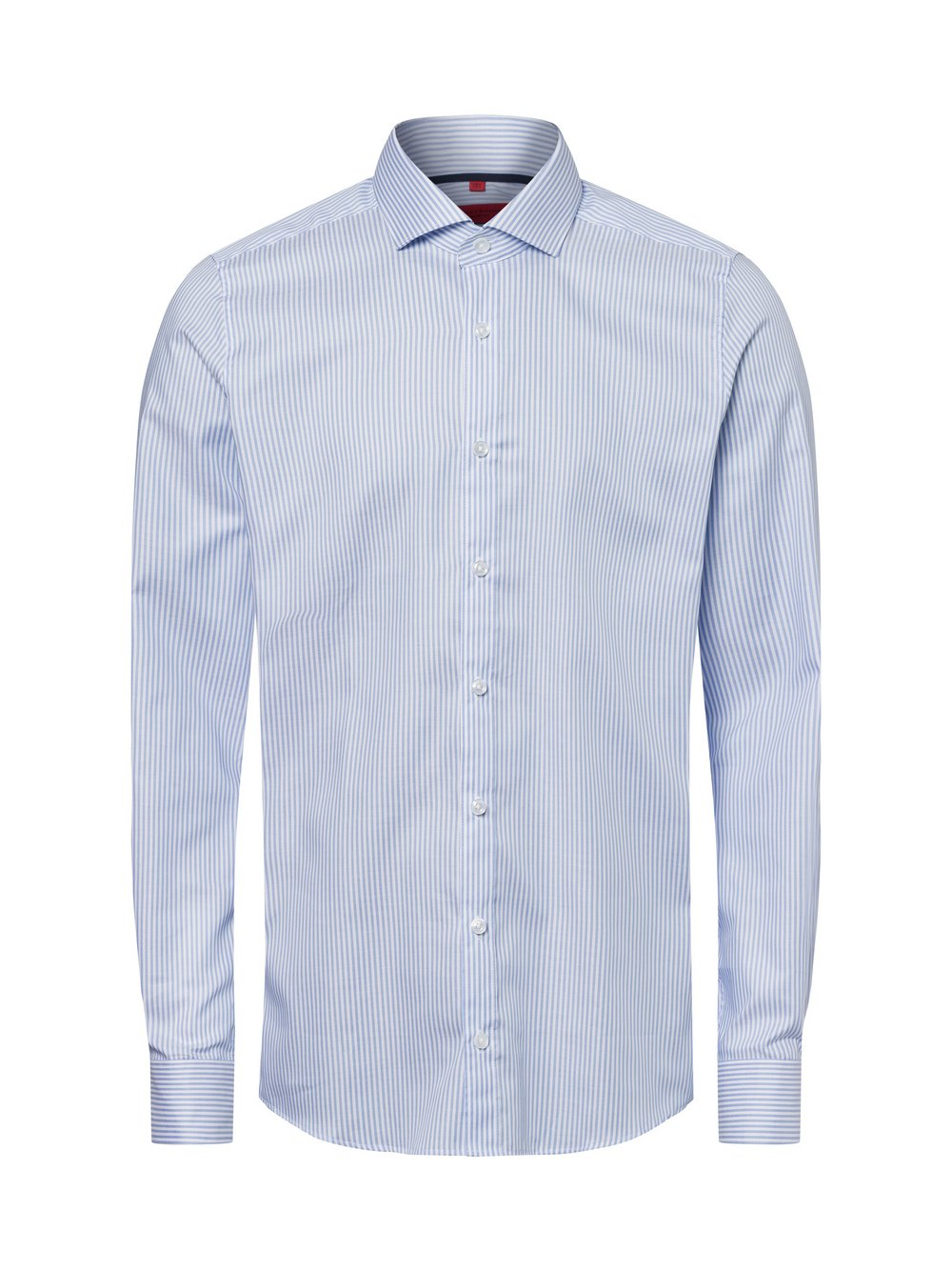Finshley & Harding Męska koszula biznesowa - Easy Care Mężczyźni Slim Fit Bawełna niebieski, 40