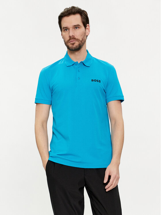 Boss Polo Paule 50512789 Niebieski Slim Fit