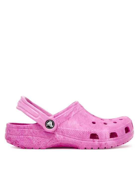Crocs Klapki Kids' Classic Watercolor Marbled Clog 211602 Różowy