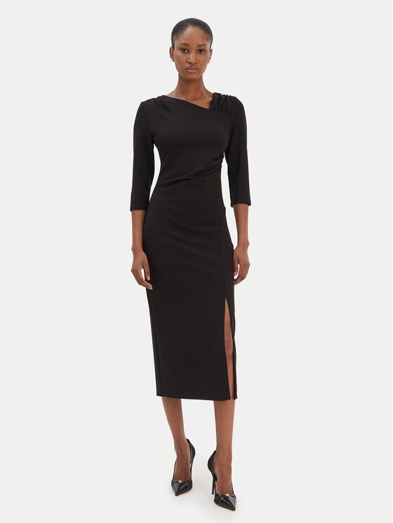 Rinascimento Sukienka koktajlowa CFC0126635003 Czarny Slim Fit