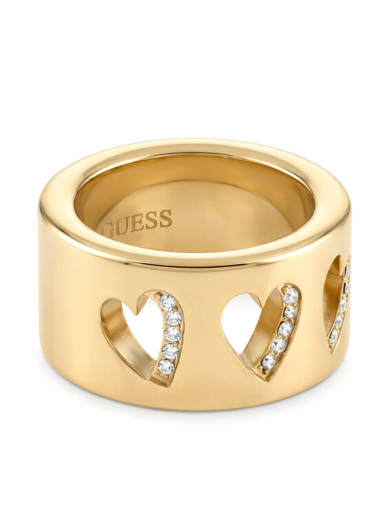 Guess Pierścionek JUBR06 086JW Złoty miniaturka