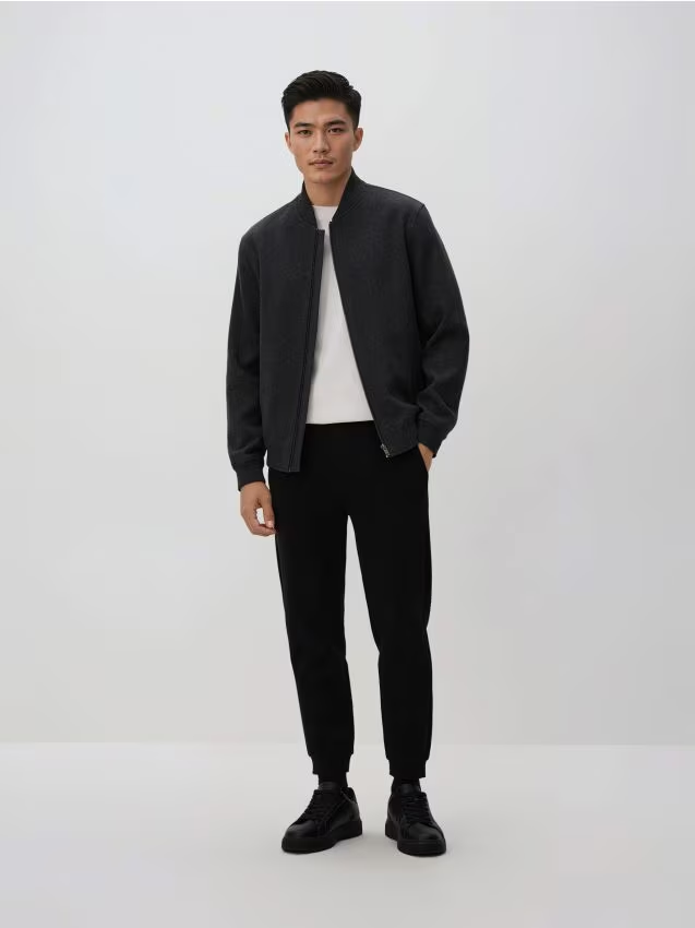 Reserved - Spodnie dresowe slim fit - czarny