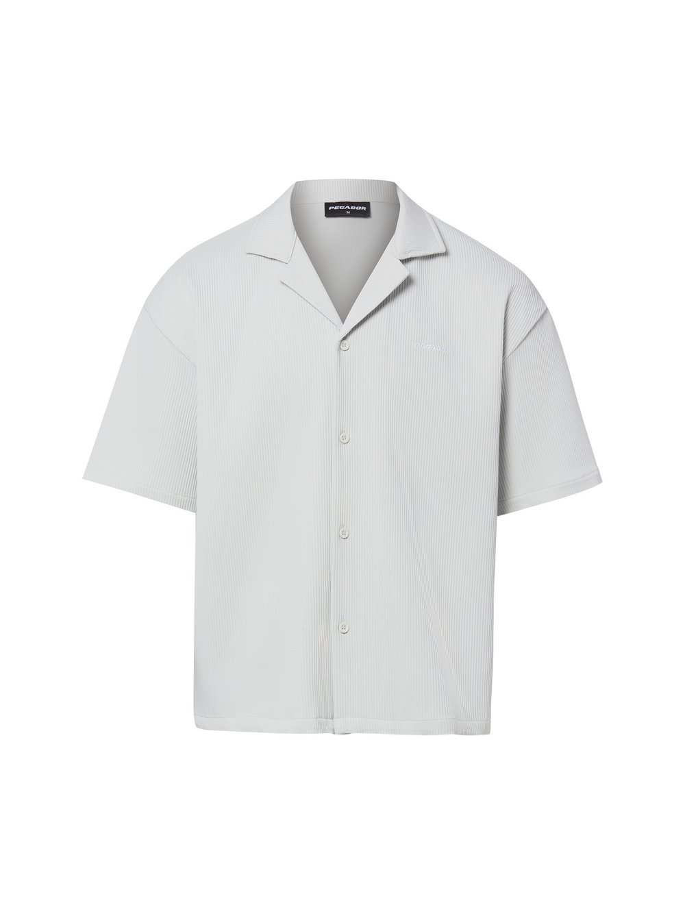 PEGADOR Męska koszula casual - plisa Troy Mężczyźni Comfort Fit szary, XL