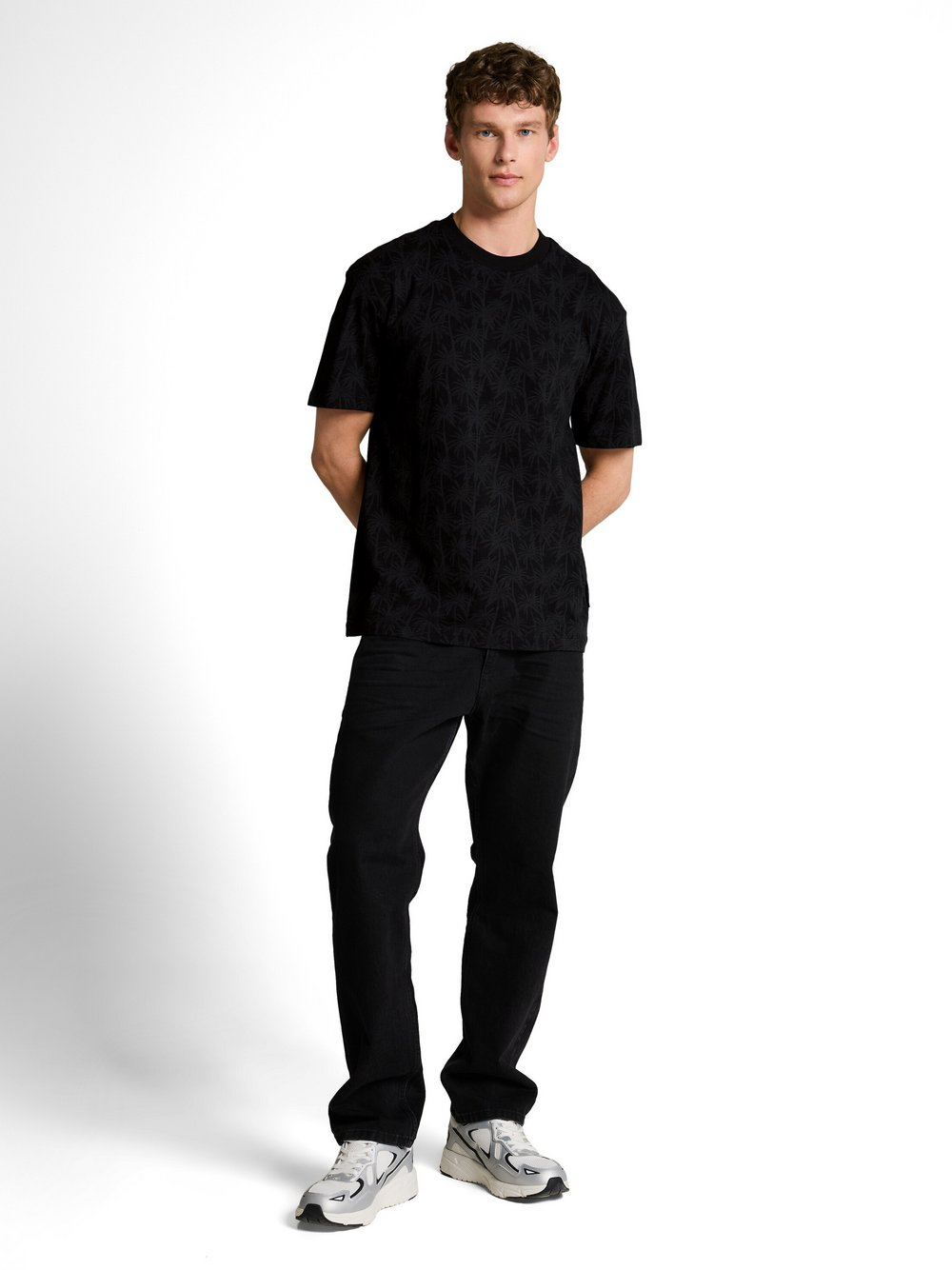 Tom Tailor Denim Koszulka męska Mężczyźni Bawełna (100%) czarny, XL