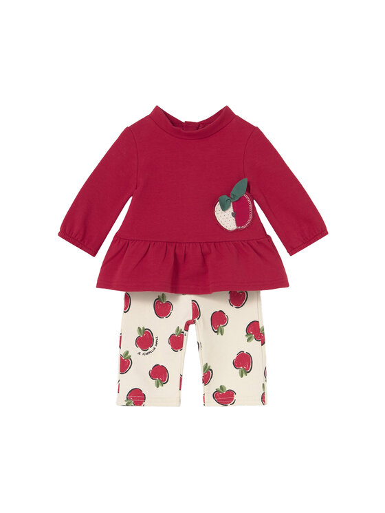 Mayoral Komplet bluzka i legginsy 2634 Czerwony Regular Fit