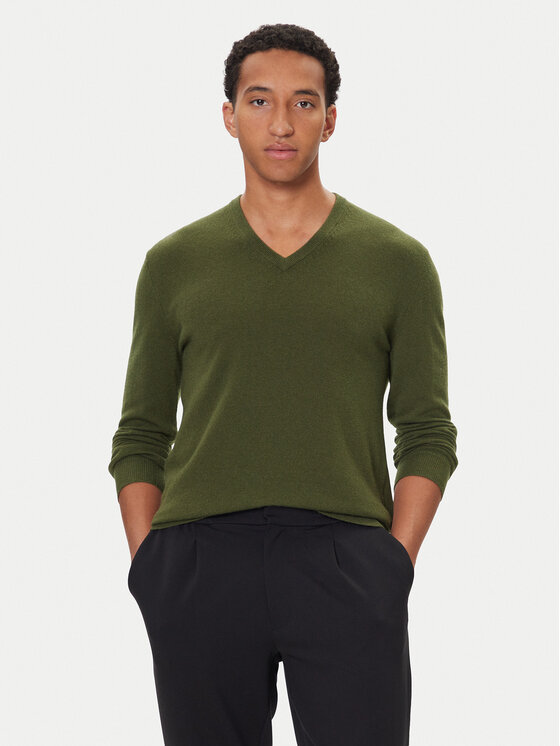 United Colors Of Benetton Sweter 1002U4407 Zielony Regular Fit