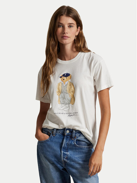 Polo Ralph Lauren T-Shirt 211971752001 Biały Straight Fit