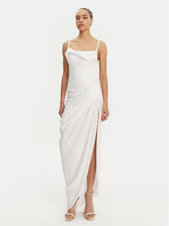 JACQUEMUS Sukienka wieczorowa 21E243DR001-1020 Biały Regular Fit