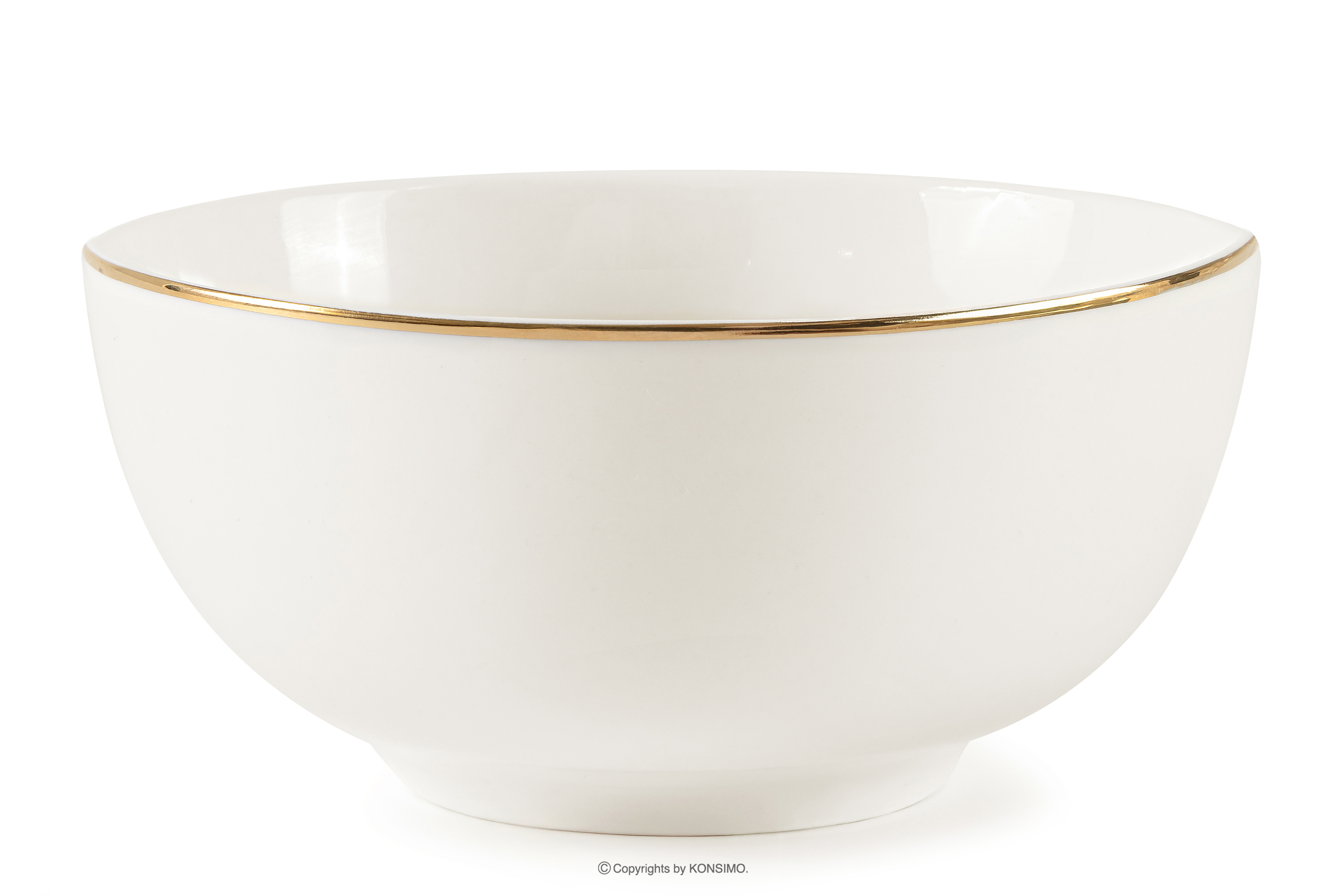 Miska twarda porcelana ecru/złoty AD BELLA miniaturka