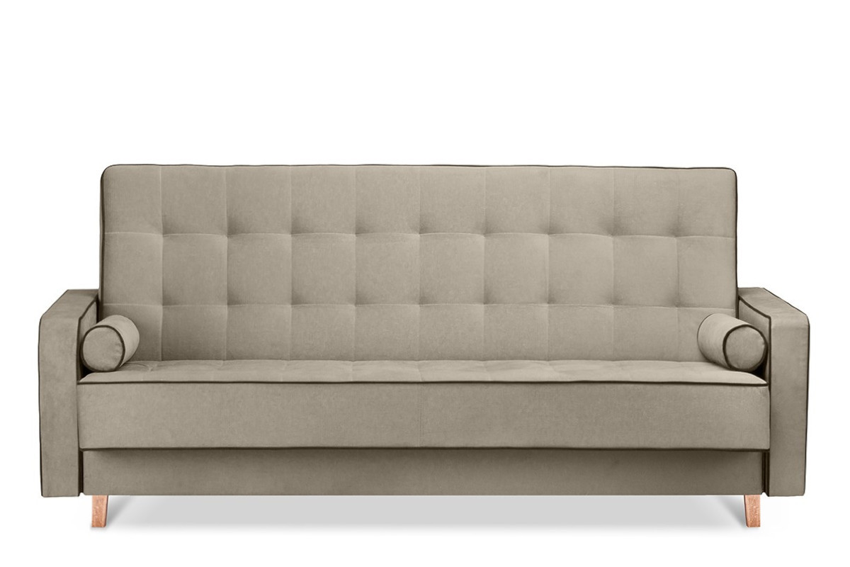 Beżowa sofa 3 osobowa z funkcją spania DOZER
