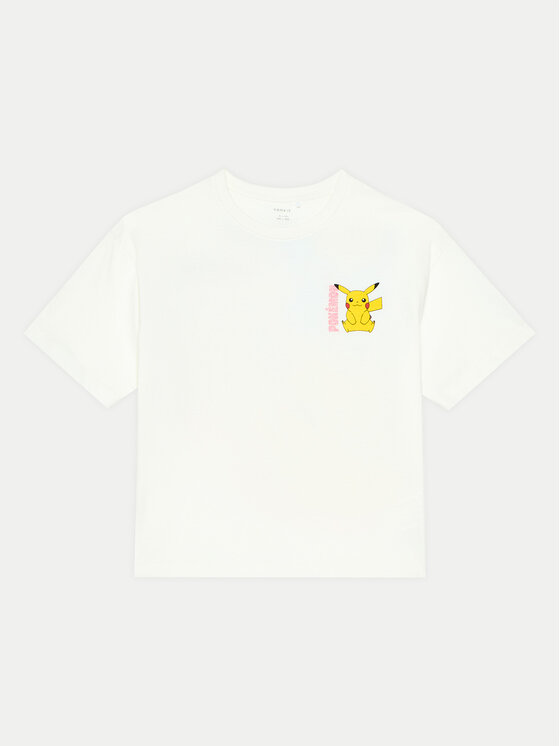 NAME IT T-Shirt 13238555 Biały Relaxed Fit