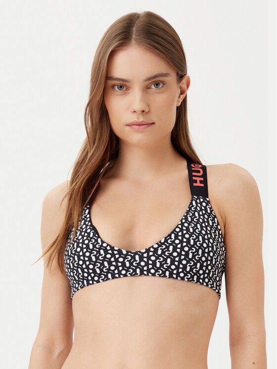 HUGO Góra od bikini Monogram 50534948 Czarny