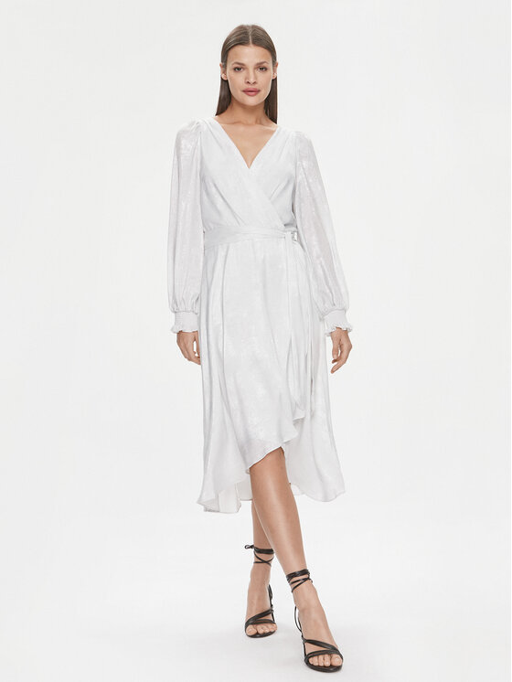 DKNY Sukienka letnia DD3JA479 Biały Regular Fit