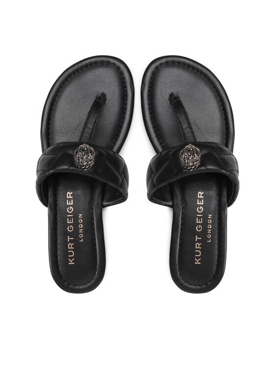 Kurt Geiger Japonki Kensington T-Bar Sandal 8651400109 Czarny