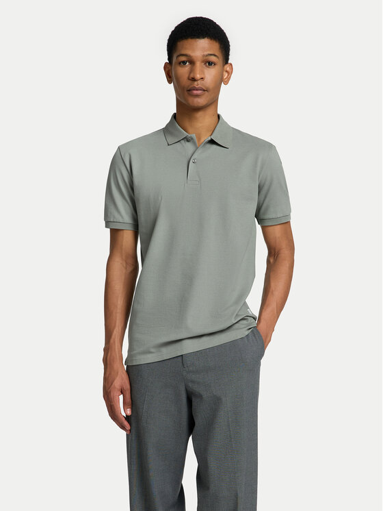 Selected Homme Polo 16095851 Zielony Slim Fit