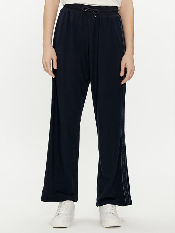 Tommy Hilfiger Spodnie dresowe UW0UW04771 Granatowy Relaxed Fit