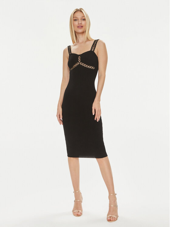 Marciano Guess Sukienka dzianinowa 4GGK25 5634Z Czarny Bodycon Fit