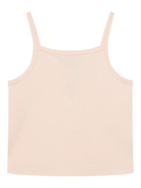 Calvin Klein Jeans Top LVCKSJB12G Różowy jasny Slim Fit