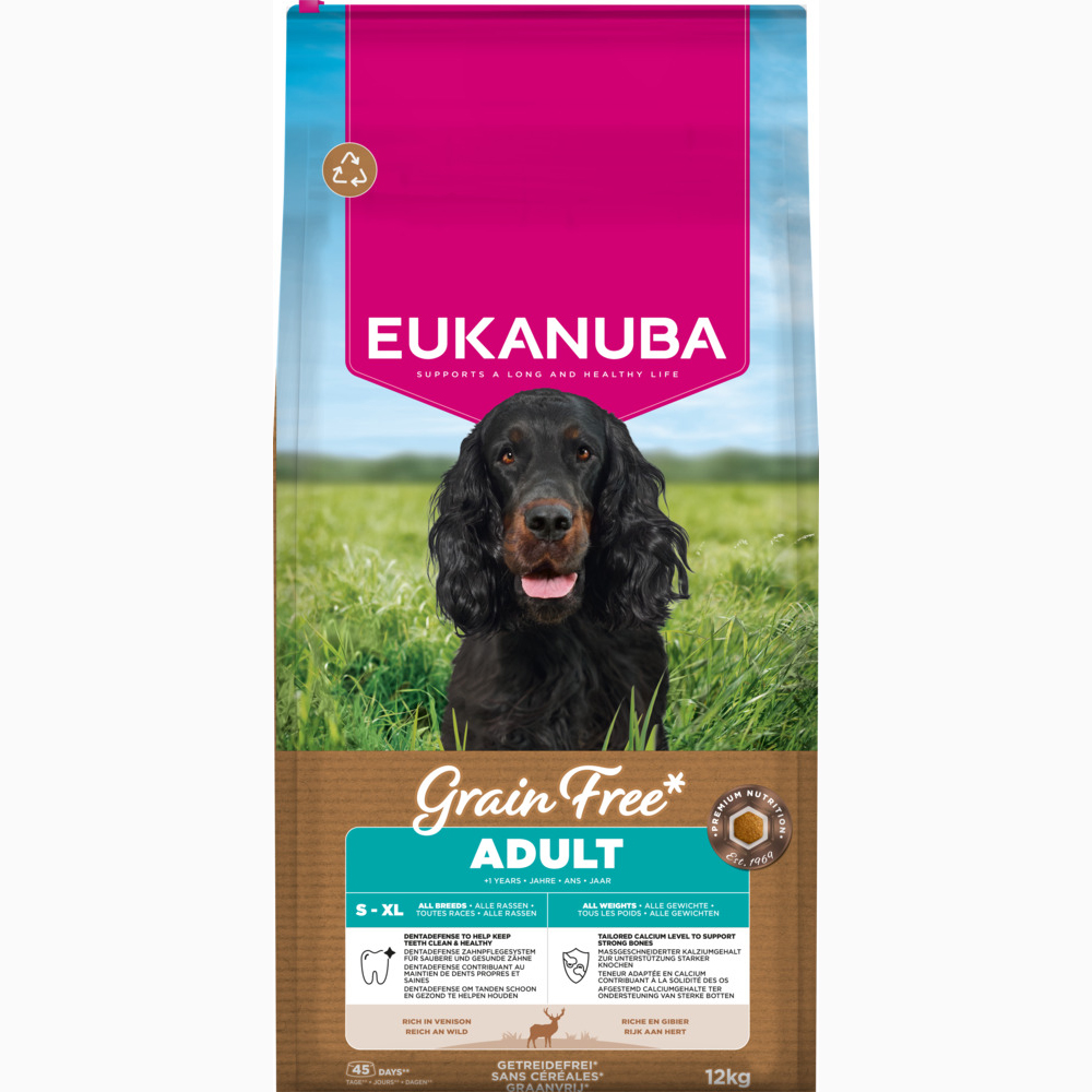 Eukanuba Grain Free Adult, dziczyzna - 12 kg
