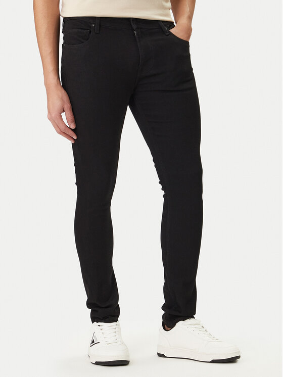 Guess Jeansy Chris M2YA27 D4Q51 Czarny Super Skinny Fit