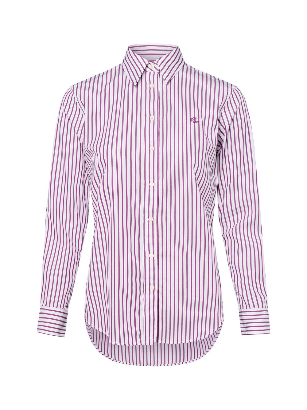Lauren Ralph Lauren Damska bluzka koszulowa Kobiety Bawełna lila|biały, XS
