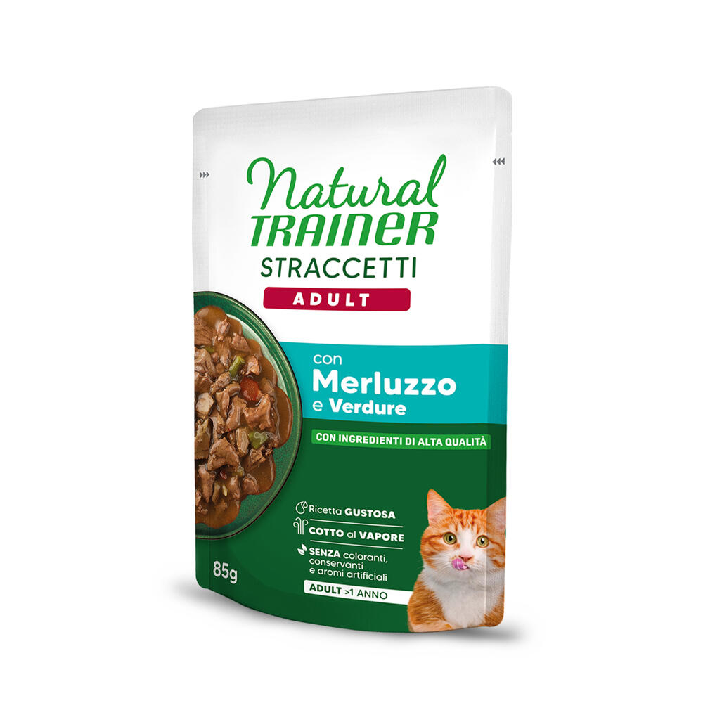 Natural Trainer Straccetti Adult, paski w sosie, 22 x 85 g - Dorsz