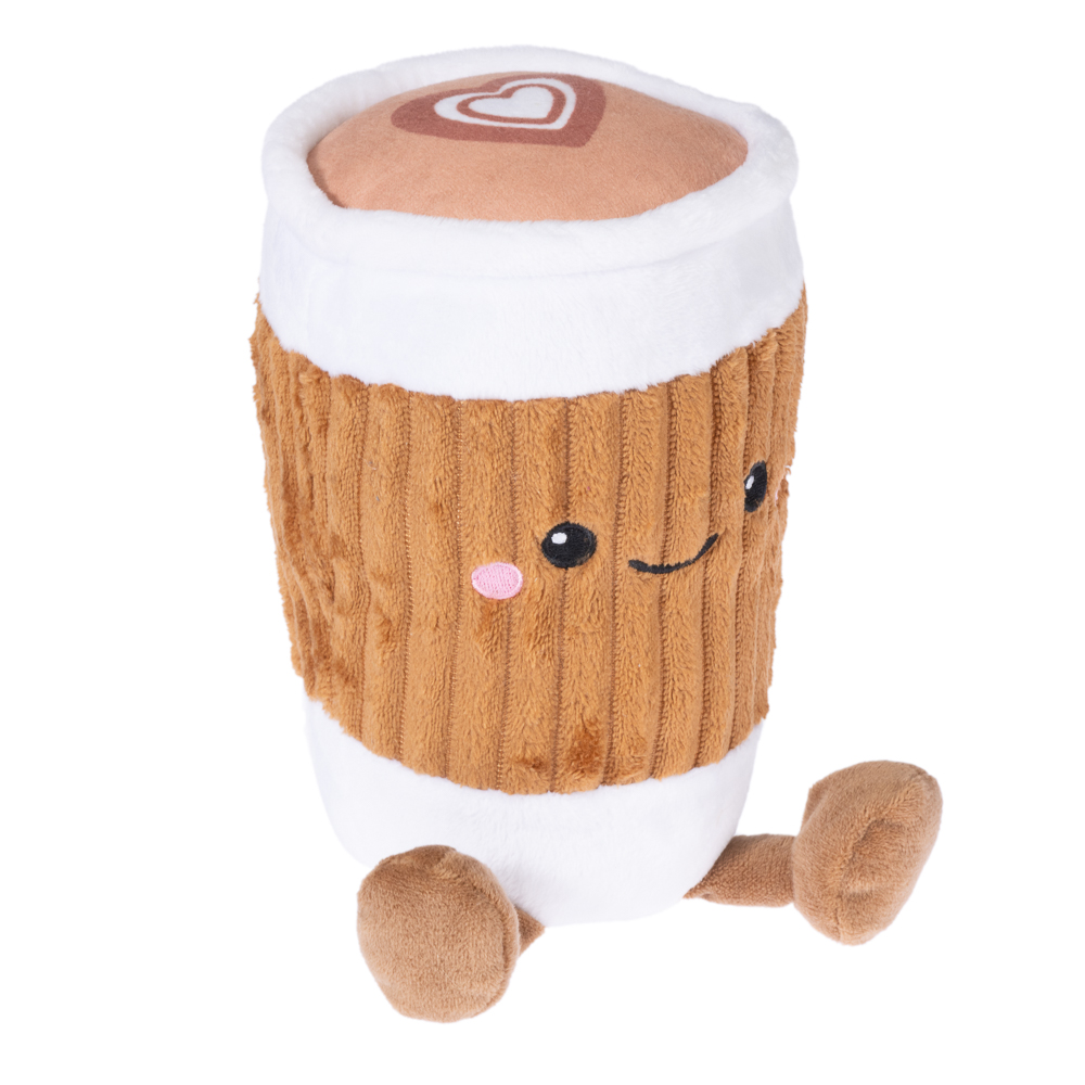 TIAKI zabawka dla psa Happy Frappuccino, brązowa - Dł. x szer. x wys.: 20 x 12 x 12 cm