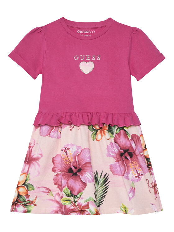 Guess Sukienka codzienna K6GK01 K6YW4 Różowy Regular Fit