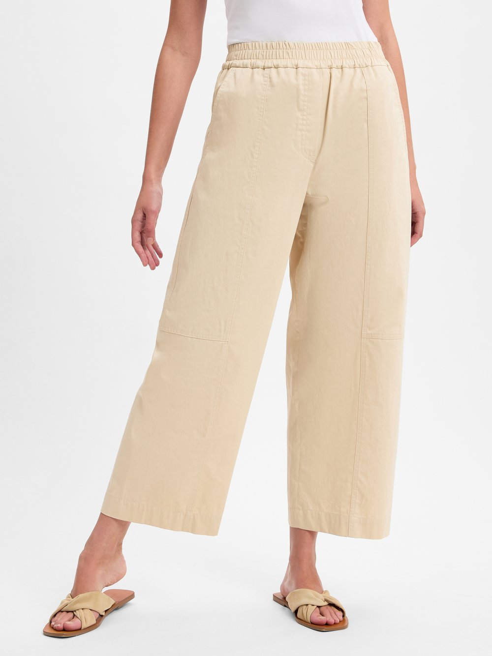 Weekend Max Mara Damskie spodnie materiałowe - Milva Kobiety Bawełna beżowy, 36